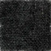 Charcoal gray woven fabric texture with nubby loops, light gray flecks, and a distressed appearance; label reads "egoitaliano > fabric (b) > terra > lobby 800."